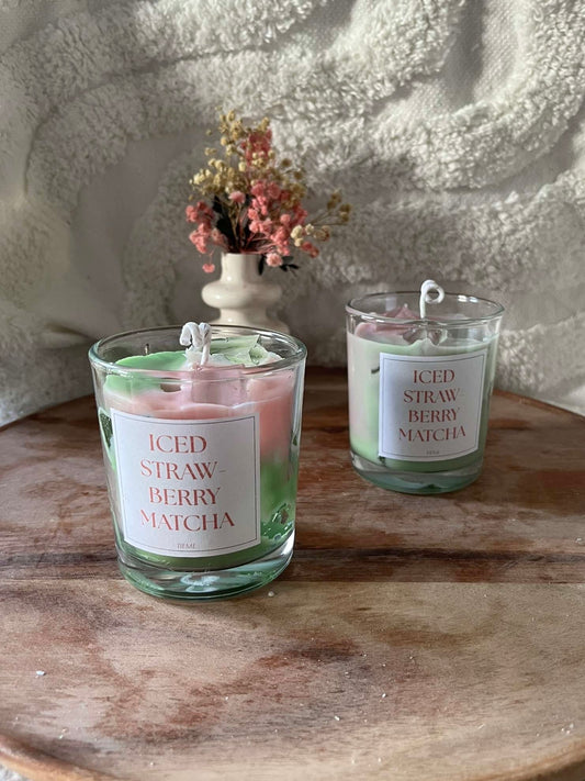 ICED STRAWBERRY MATCHA LATTE